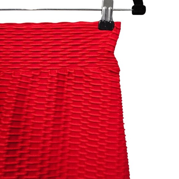 💥Honeycomb Butt Lifted Activewear Red Capris Leggings - Picture 3 of 4